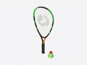 Speedminton Racquet with Shuttlecock Modelo 3D
