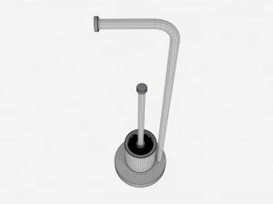 Toilet Brush with Stand 3D Model
