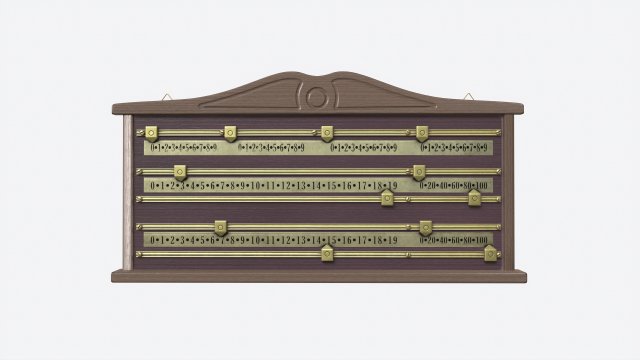 Vintage Billiard Snooker Scoreboard 3D 모델 .c4d .max .obj .3ds .fbx .stl .blend 