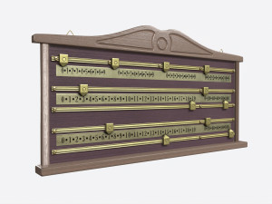 Vintage Billiard Snooker Scoreboard 3D 모델