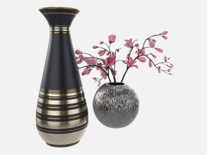 Bathroom Ceramic Vase Set 3D Model