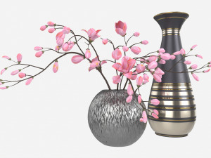 Bathroom Ceramic Vase Set Modello 3D