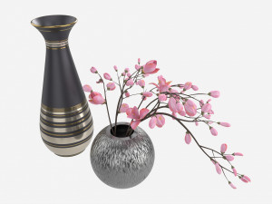 Bathroom Ceramic Vase Set Modello 3D