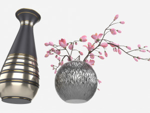 Bathroom Ceramic Vase Set Modello 3D