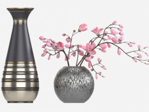 Bathroom Ceramic Vase Set Modello 3D