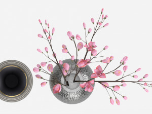 Bathroom Ceramic Vase Set Modello 3D