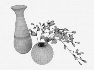 Set di vasi in ceramica da bagno Modello 3D