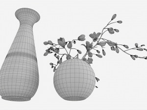 Bathroom Ceramic Vase Set Modello 3D