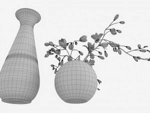 Set di vasi in ceramica da bagno Modello 3D