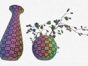 Set di vasi in ceramica da bagno Modello 3D