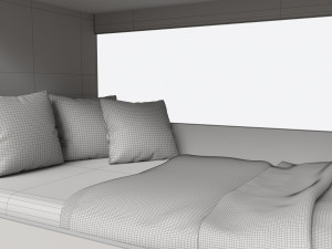 Bunk Bed for Children with Storage Model 3D
