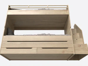 Bunk Bed for Children with Storage and Boxes 3D Model