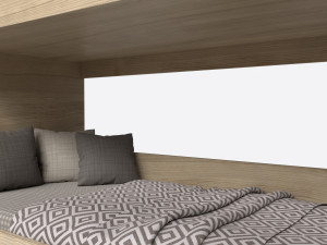 Bunk Bed for Children with Storage and Boxes Modèle 3D