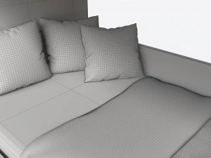 Bunk Bed for Children with Storage and Boxes 3D Model