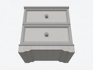 Mesa de cabeceira infantil com 2 gavetas Modelo 3D