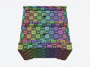 Mesa de cabeceira infantil com 2 gavetas Modelo 3D