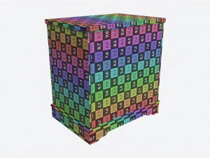 Mesa de cabeceira infantil com 2 gavetas Modelo 3D