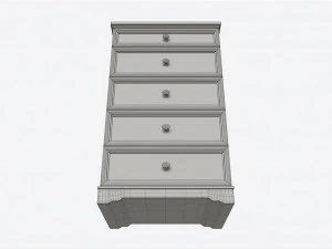 Cassettiera per bambini a 5 cassetti Modello 3D