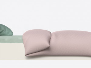 Children Bed with Decorated Headboard Modelo 3D