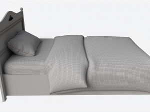 Children Bed with Decorated Headboard Modelo 3D