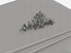 Children Bed with Decorated Headboard Modelo 3D