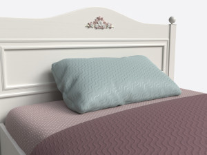 Children Bed with Decorated Headboard and Footboard Modello 3D