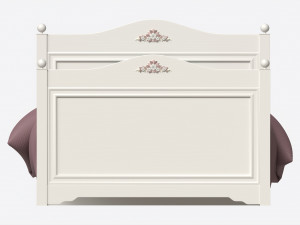 Children Bed with Decorated Headboard and Footboard Modello 3D