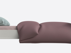 Children Bed with Decorated Headboard and Footboard Modello 3D
