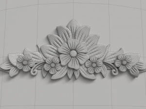 Children Bed with Decorated Headboard and Footboard 3D Model