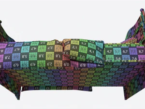 Children Bed with Decorated Headboard and Footboard 3D Model