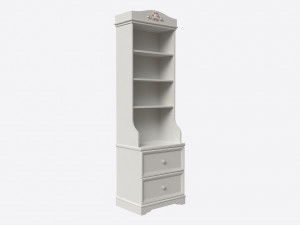 Children Decorated Bookcase with 2 Drawers Modelo 3D