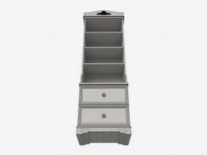 Estante infantil decorada com 2 gavetas Modelo 3D