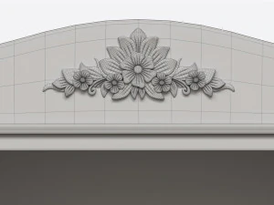 Estante infantil decorada com 2 gavetas Modelo 3D