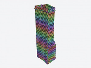 Children Decorated Bookcase with 2 Drawers 3D 模型