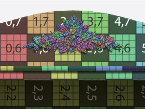 Estante infantil decorada com 2 gavetas Modelo 3D