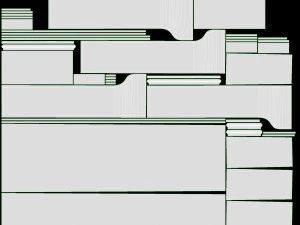 Estante infantil decorada com 2 gavetas Modelo 3D