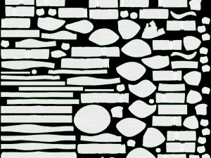 Estante infantil decorada com 2 gavetas Modelo 3D