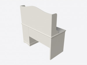 Children Decorated Study Desk 3D Model