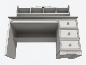 Children Decorated Study Desk 3D Model