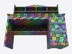 Children Decorated Study Desk 3D Model