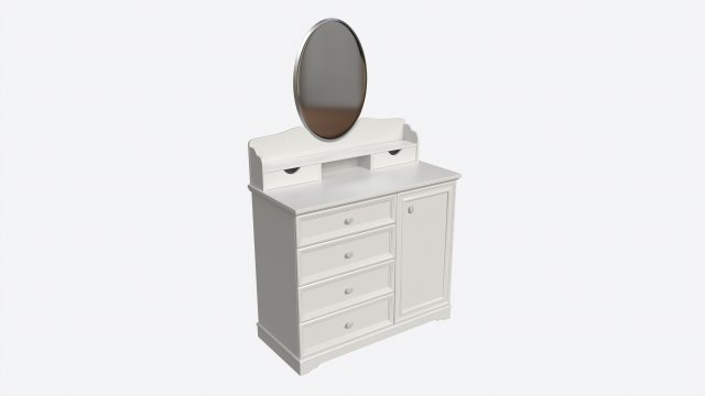 Children Dresser with Mirror and Drawers 3D in 3DExport