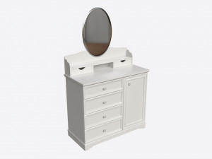 Children Dresser with Mirror and Drawers Modelo 3D