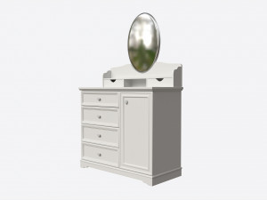 Children Dresser with Mirror and Drawers 3Dモデル