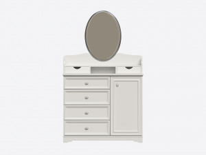 Children Dresser with Mirror and Drawers 3Dモデル