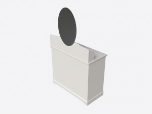 Children Dresser with Mirror and Drawers 3Dモデル