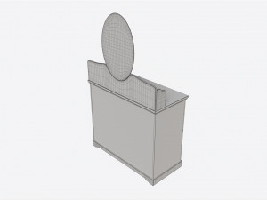 Children Dresser with Mirror and Drawers 3Dモデル