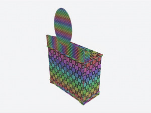 Children Dresser with Mirror and Drawers 3Dモデル