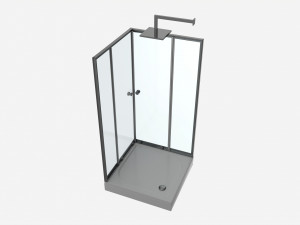 Corner Square Shower Enclosure 3D Model