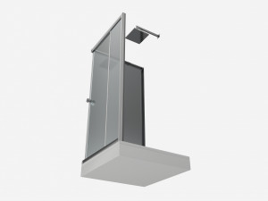 Corner Square Shower Enclosure 3D Model