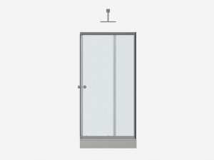 Corner Square Shower Enclosure 3D Model